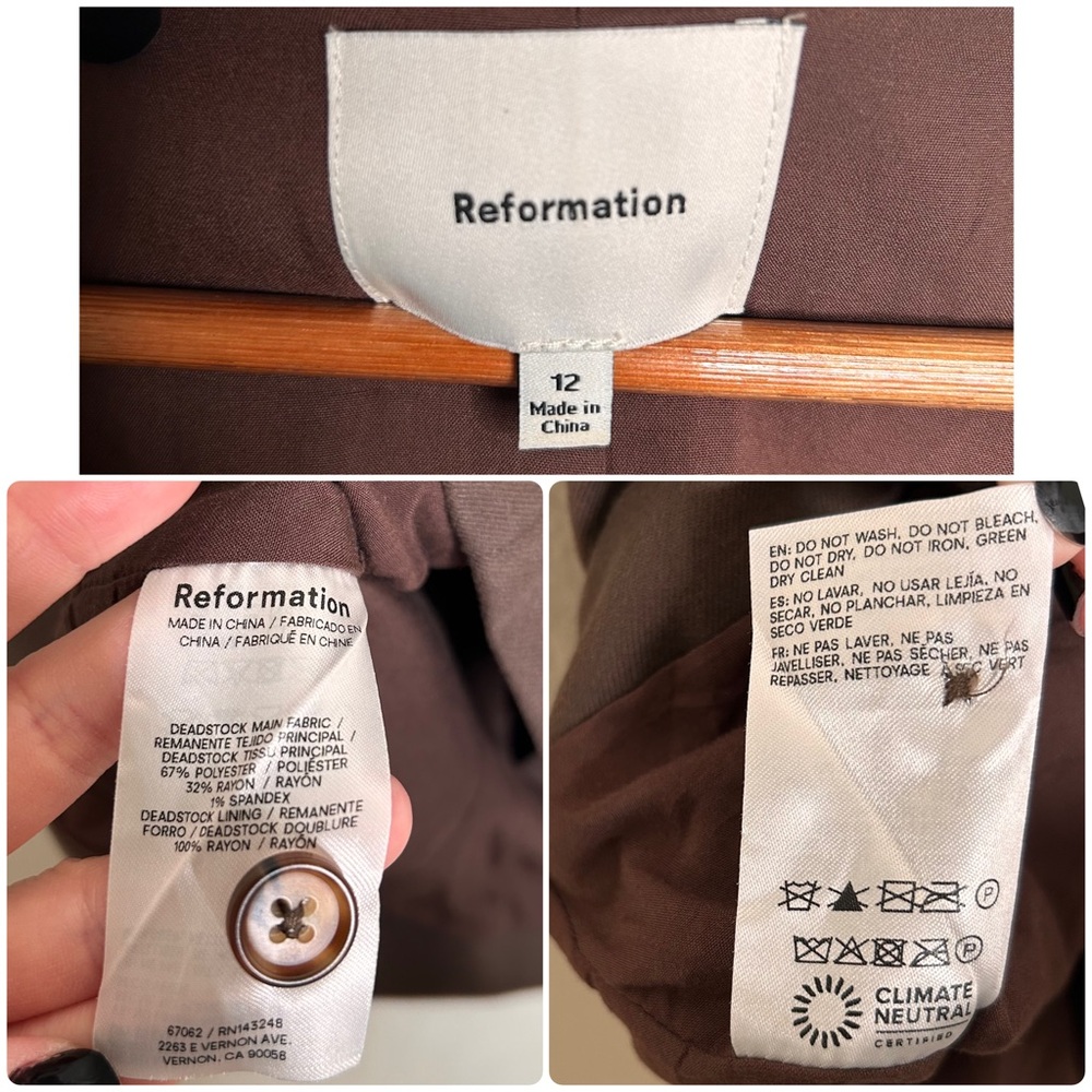Reformation Delanie Top in Brown 12 - Picture 16 of 16